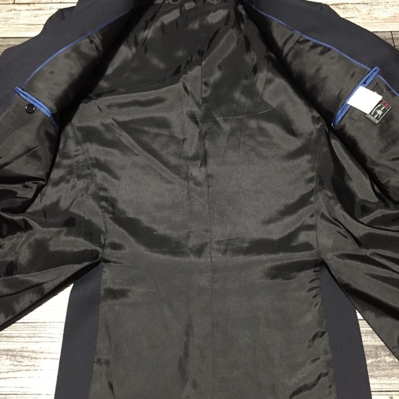 John Varvatos Wool Blazer Jacket Men’s 44R Gray Blue 2 Button Portugal - Picture 9 of 11